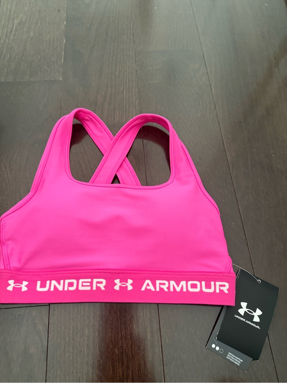 Under Armour Women's Pink Crossback Sports Top xs